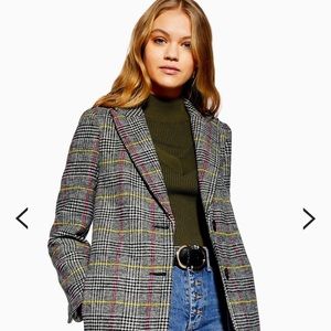 Topshop Piper Check Coat